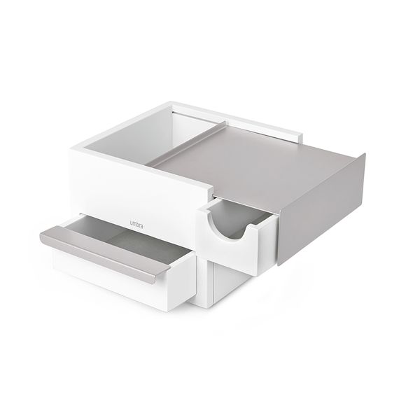 Шкатулка для украшений Stowit Mini белая-никель, Umbra, фото , изображение 3