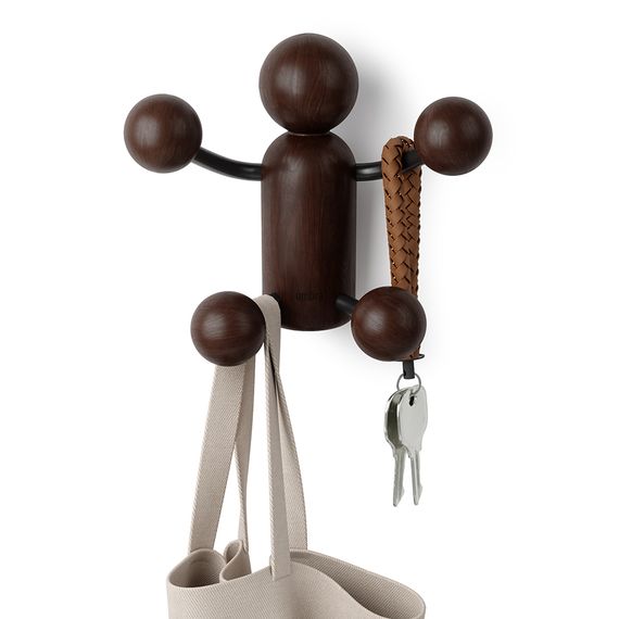 Вешалка Woody, черный-орех, Umbra, фото , изображение 9