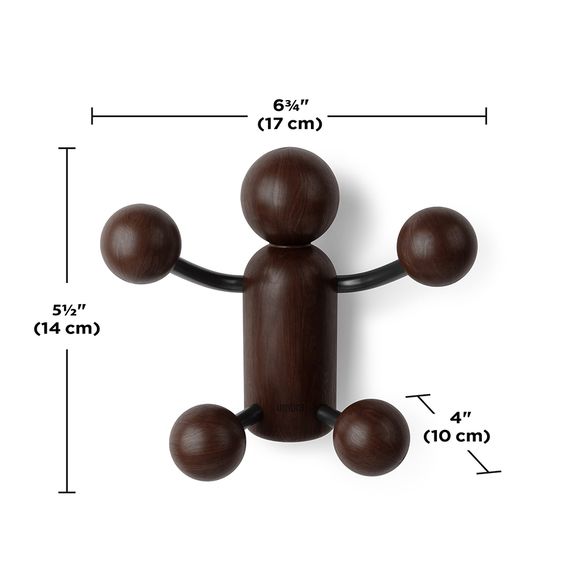 Вешалка Woody, черный-орех, Umbra, фото , изображение 13