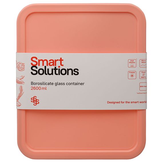 Контейнер для запекания и хранения, 2600 мл, розовый, Smart Solutions, фото , изображение 5