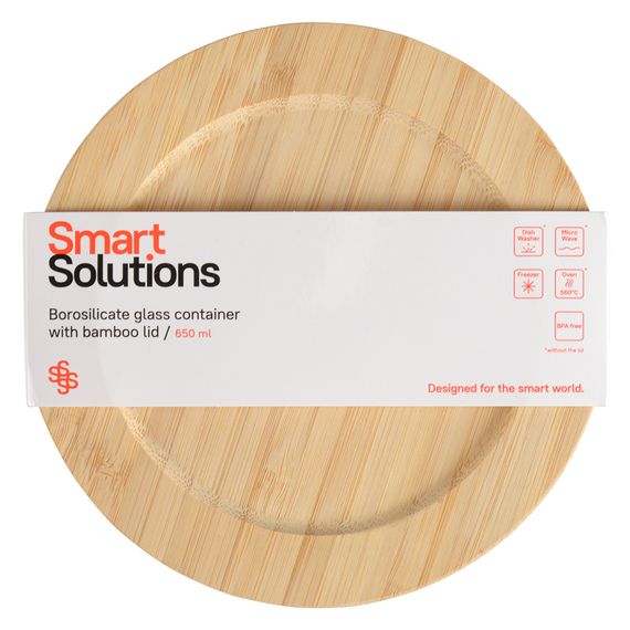 Контейнер для запекания и хранения с крышкой из бамбука, 650 мл, Smart Solutions, фото , изображение 9