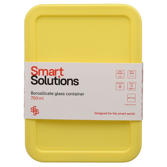Контейнер для запекания и хранения, 700 мл, желтый, Smart Solutions, фото , изображение 4