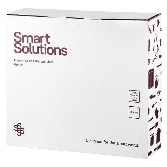 Сушилка для посуды Hoem, 48х30х10 см, серая, Smart Solutions, фото , изображение 7