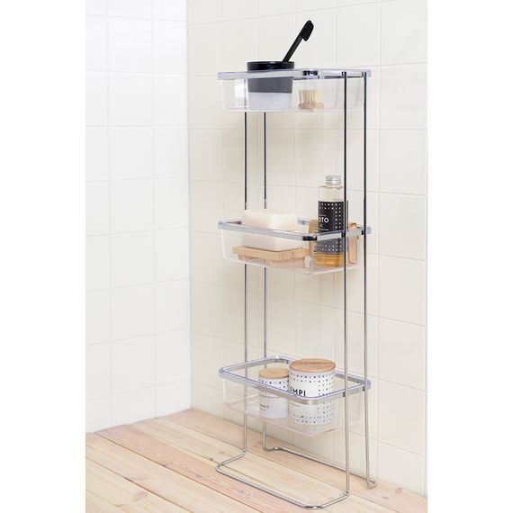 Полка напольная трехъярусная Siv, хром, Bergenson Bjorn Bath, фото , изображение 3
