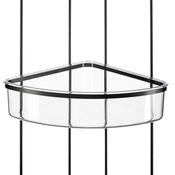 Полка напольная трехъярусная угловая Siv, черная, Bergenson Bjorn Bath, фото , изображение 6