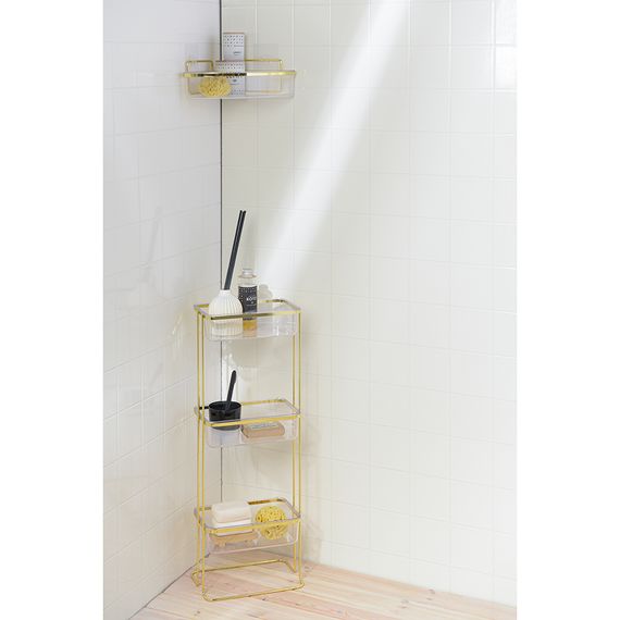 Полка напольная трехъярусная Siv, золотистая, Bergenson Bjorn Bath, фото , изображение 7