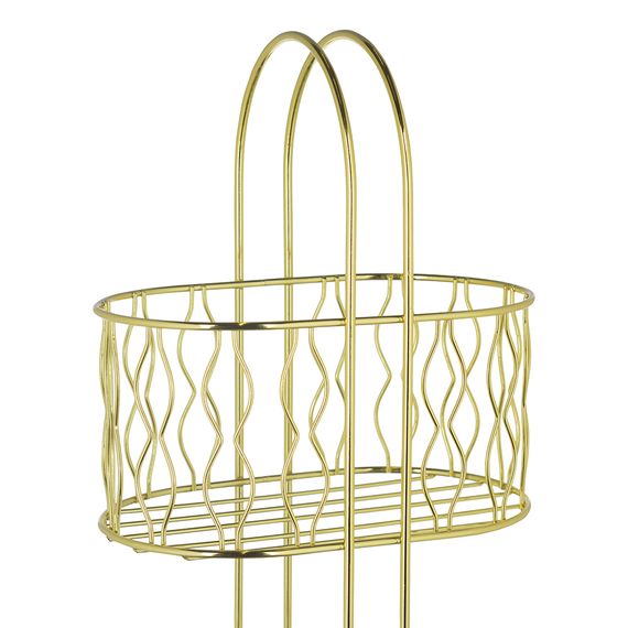 Полка для ванной напольная Stig, золотистая, Bergenson Bjorn Bath, фото , изображение 7