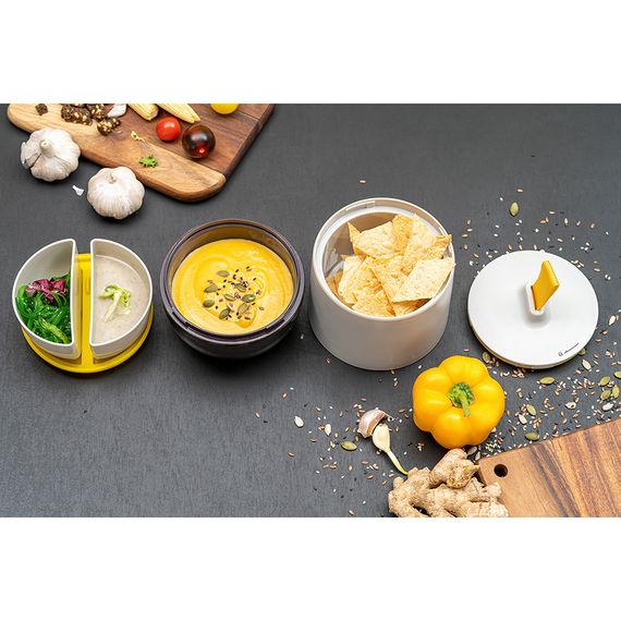 Ланч-бокс Meals, 800 мл, светло-серый/темно-сливовый, Smart Solutions, фото , изображение 5