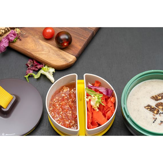 Ланч-бокс Meals, 800 мл, светло-серый/зеленый, Smart Solutions, фото , изображение 7
