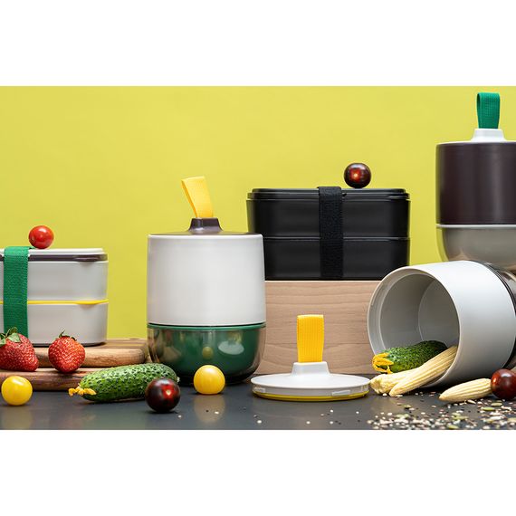 Ланч-бокс Meals, 800 мл, светло-серый/зеленый, Smart Solutions, фото , изображение 3