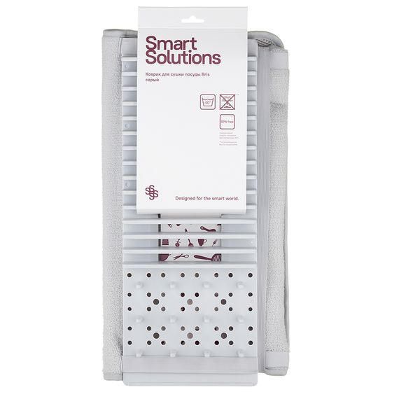 Коврик для сушки посуды Bris, серый, Smart Solutions, фото , изображение 15