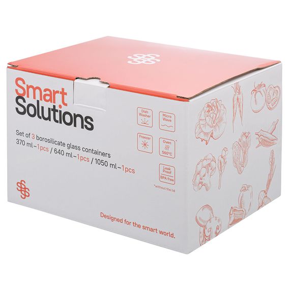 Набор контейнеров для запекания и хранения Smart Solutions, розовый, 3 шт., Smart Solutions, фото , изображение 12