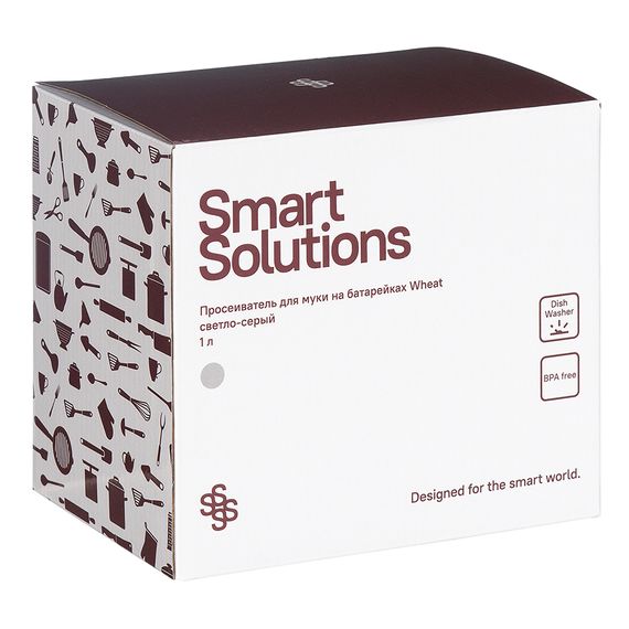 Просеиватель для муки на батарейках Wheat, 1 л, светло-серый, Smart Solutions, фото , изображение 6