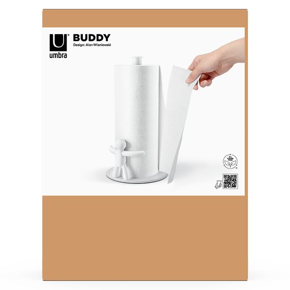 Держатель для бумажных полотенец Buddy, белый, Umbra, фото , изображение 2
