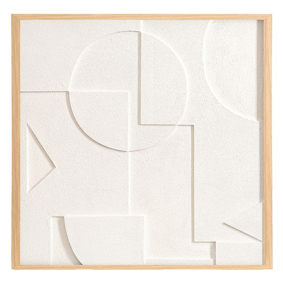 Панно декоративное с эффектом 3D Minimalism, 60х60 см, белый\бежевый, Bergenson Bjorn, фото 