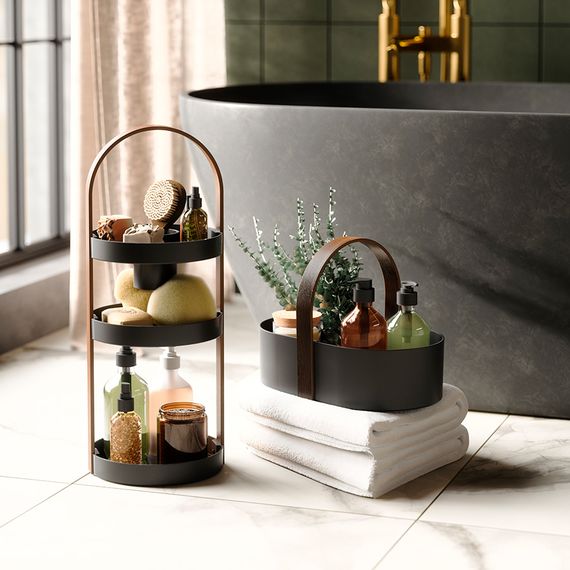 Органайзер Bellwood Caddy, 30х23 см, черный/орех, Umbra, фото , изображение 6
