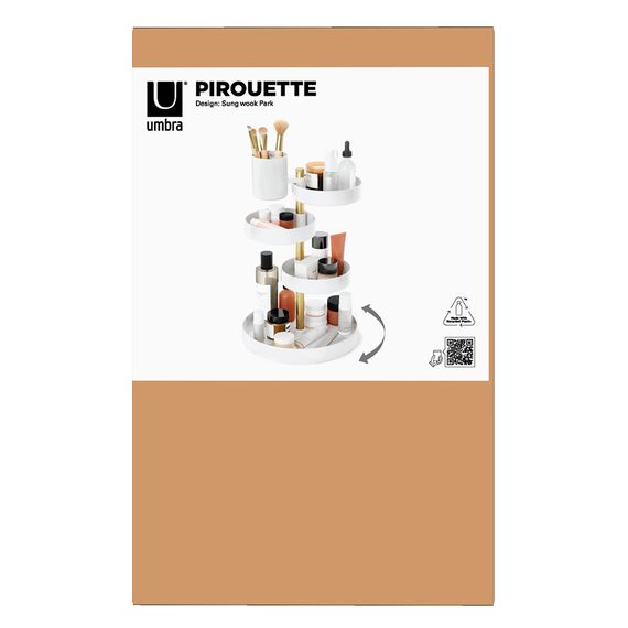 Органайзер настольный Pirouette, белый/латунь, Umbra, фото , изображение 11