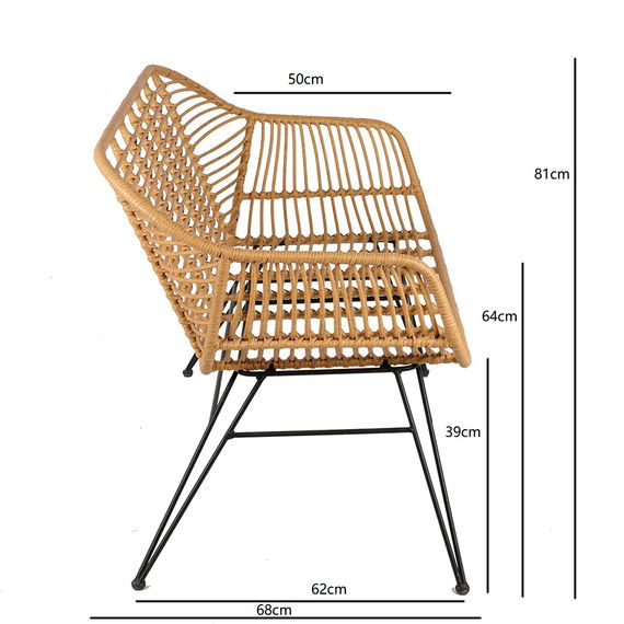 Кушетка Vetle Bent, 125х68х81 см, ротанг, Bergenson Bjorn, фото , изображение 18