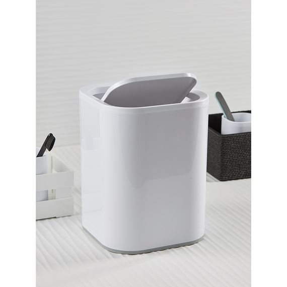 Контейнер для мусора Tyer, 7 л, белый/серый, Bergenson Bjorn Bath, фото , изображение 9