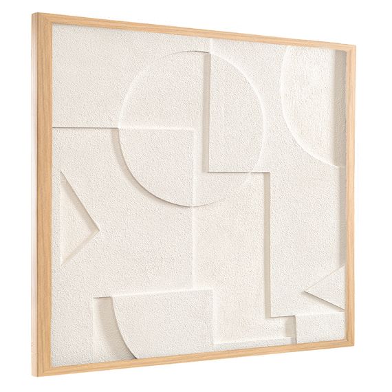 Панно декоративное с эффектом 3D Minimalism, 60х60 см, белый\бежевый, Bergenson Bjorn, фото , изображение 2