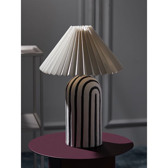 Светильник настольный Stripel, ?30х44 см, черный/белый, Bergenson Bjorn, фото , изображение 5