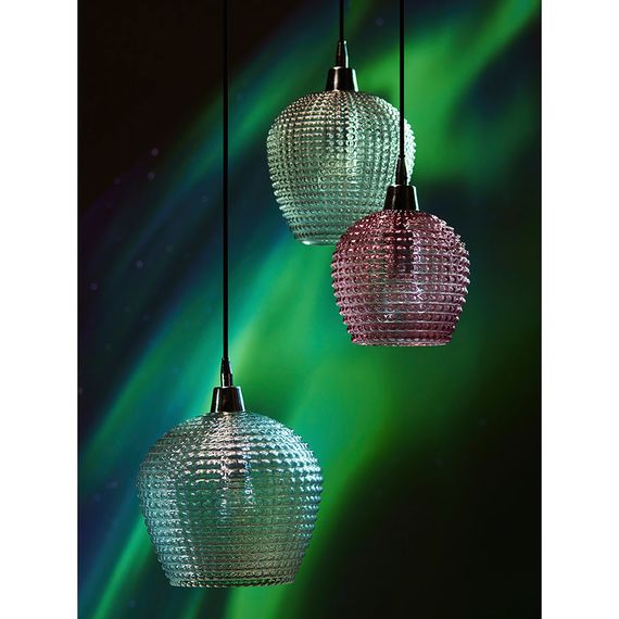 Светильник подвесной каскадный Aurora, ?50 см, сливовый/серый/прозрачный, Bergenson Bjorn, фото , изображение 3