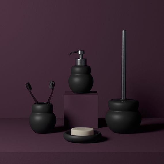 Стакан для зубных щеток Markl, черный, Bergenson Bjorn Bath, фото , изображение 2