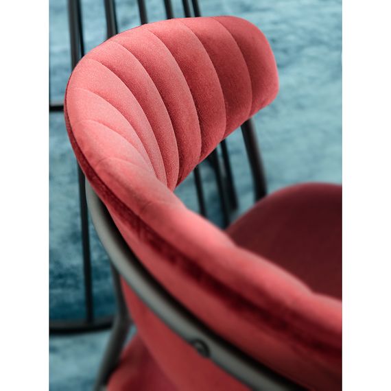 Стул Stefany, велюр, винный, Bergenson Bjorn, фото , изображение 4