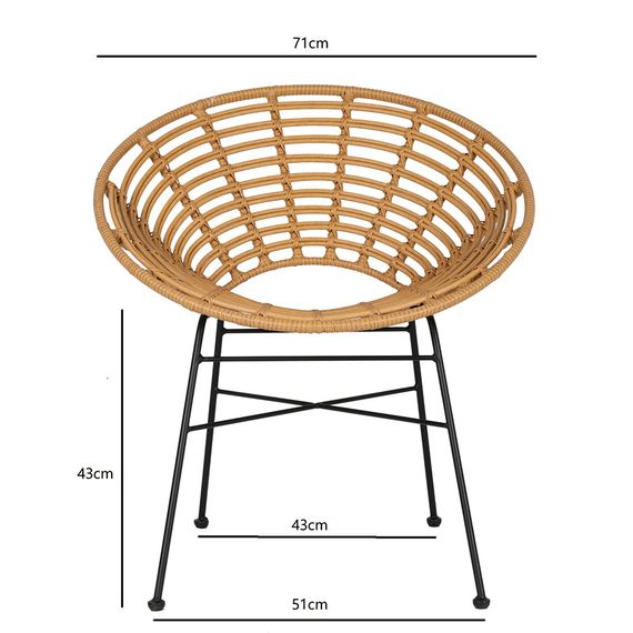 Стул Vetle Round, ротанг, Bergenson Bjorn, фото , изображение 13