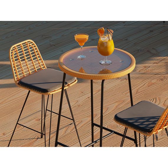 Стул барный Vetle Flat, ротанг, Bergenson Bjorn, фото , изображение 8