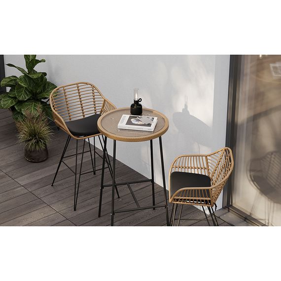 Стул барный Vetle Bent, ротанг, Bergenson Bjorn, фото , изображение 5