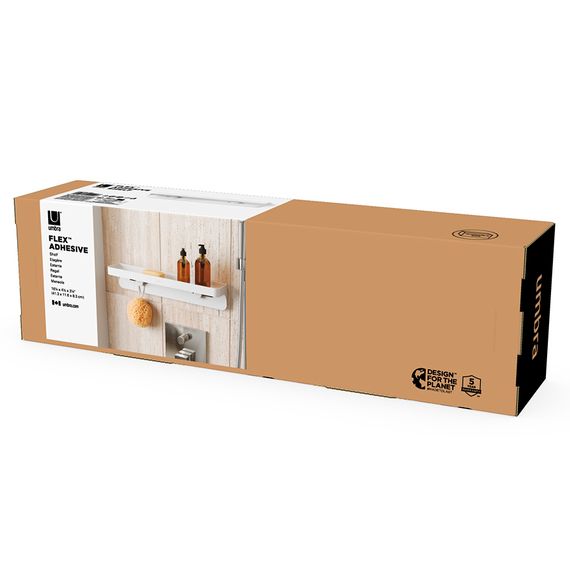 Полка для душа Flex Adhesive, белая, UMBRA, фото , изображение 11