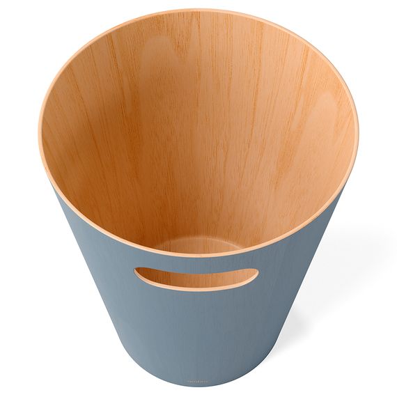 Корзина для мусора Woodrow, 7,5 л, серо-голубая, Umbra, фото , изображение 8