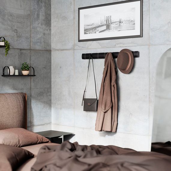 Вешалка настенная Flip, 8 крючков, черная, Umbra, фото , изображение 3