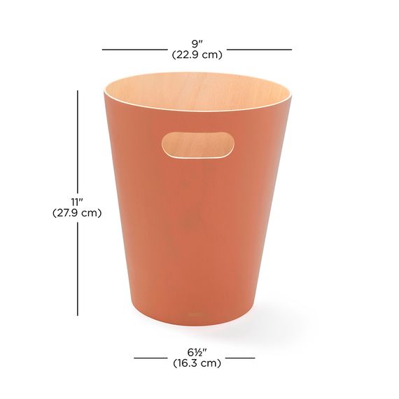 Корзина для мусора Woodrow, 7,5 л, коричневая, Umbra, фото , изображение 10