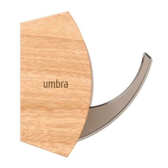 Вешалка настенная Flip, 3 крючка, натуральное дерево, Umbra, фото , изображение 7