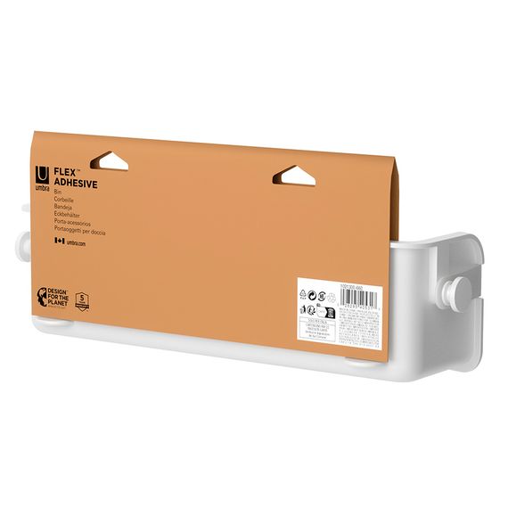 Органайзер для душа Flex Adhesive, белый, UMBRA, фото , изображение 9