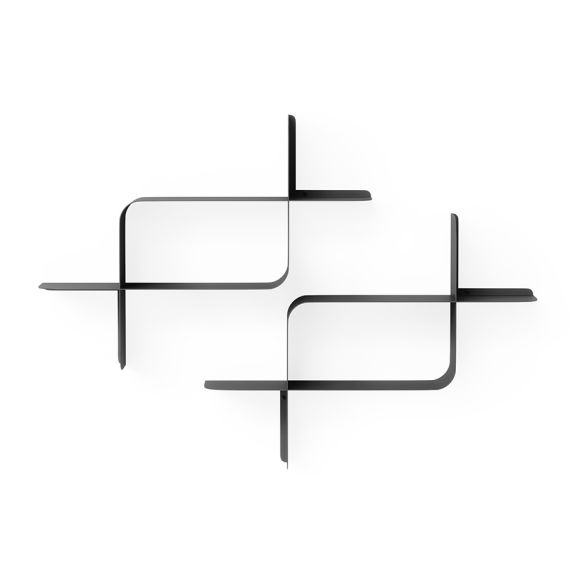 Набор металлических настенных полок Montage, 2 шт., черные, UMBRA, фото , изображение 12