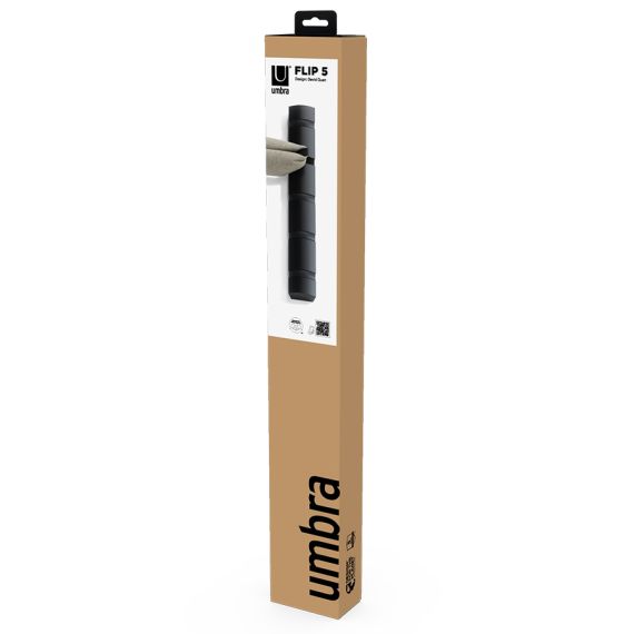 Вешалка настенная Flip, 50,8 см, 5 крючков, черная, UMBRA, фото , изображение 13