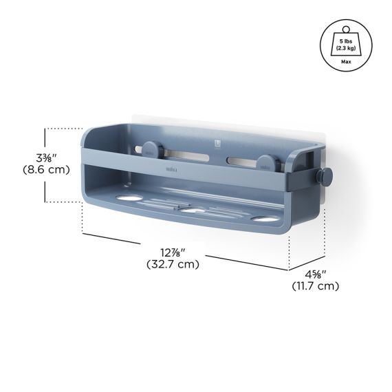 Органайзер для душа Flex Adhesive, голубой, UMBRA, фото , изображение 11