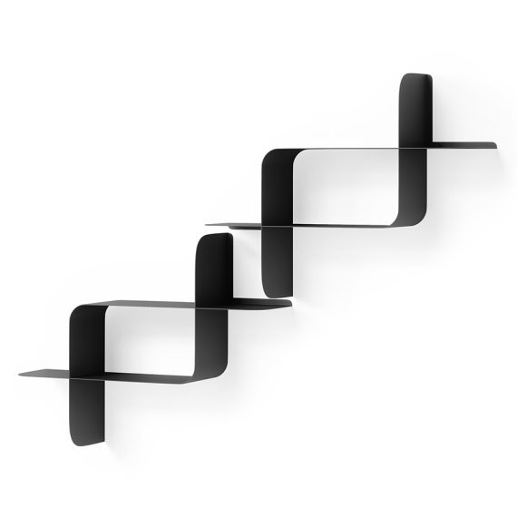 Набор металлических настенных полок Montage, 2 шт., черные, UMBRA, фото , изображение 15