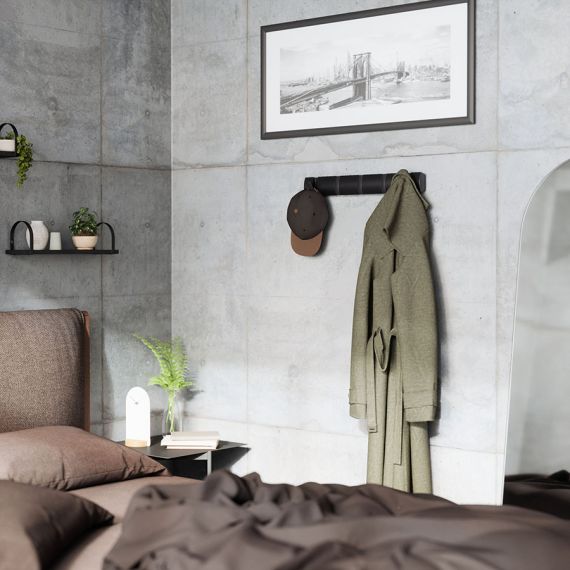 Вешалка настенная Flip, 50,8 см, 5 крючков, черная, UMBRA, фото , изображение 3