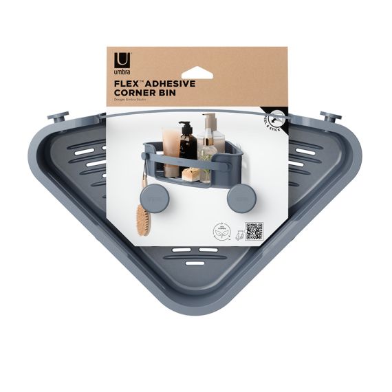 Органайзер для душа Flex Adhesive угловой, голубой, UMBRA, фото , изображение 12