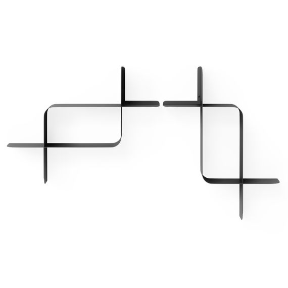 Набор металлических настенных полок Montage, 2 шт., черные, UMBRA, фото , изображение 13