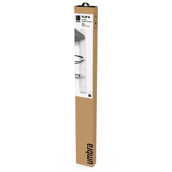 Вешалка настенная Flip, 81 см, 8 крючков, белая, Umbra, фото , изображение 10