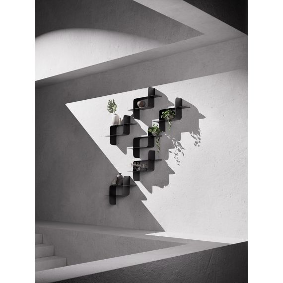 Набор металлических настенных полок Montage, 2 шт., черные, UMBRA, фото , изображение 5