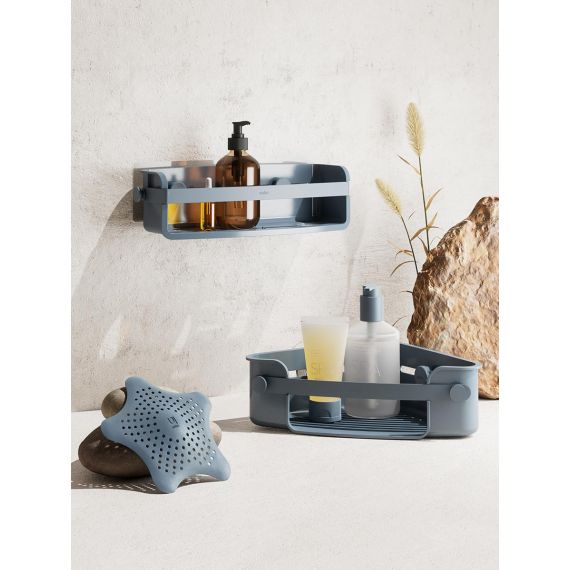 Органайзер для душа Flex Adhesive, голубой, UMBRA, фото , изображение 4