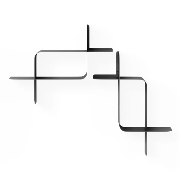 Набор металлических настенных полок Montage, 2 шт., черные, UMBRA, фото , изображение 14