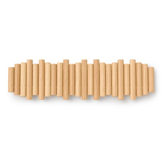 Вешалка настенная Picket, 61 см, 8 крючков, натуральное дерево, UMBRA, фото , изображение 7