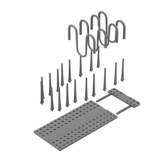 Органайзер для посуды и столовых приборов Peggy, 20х55 см, серый, UMBRA, фото , изображение 13